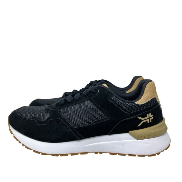 Kuru Apogee‎ Retro Sneakers Mens 9.5 Black Suede Tan Supportive Walking Shoes main image 7